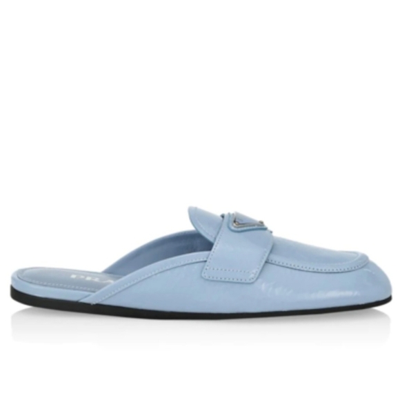 Prada Naplak Leather Mules - Celeste (size 37) - Picture 3 of 10